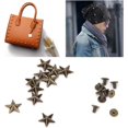 thumbnail image 2 of ZOUSSIQI Star Shape Rivet, Zinc Alloy Star Rivet, Screws Rivet Studs, for Shoes Bags Clothing Decoration(14mm Convex Bronze) CA919-19420, 2 of 7