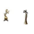 thumbnail image 1 of Figura de caballo de resina moderna y dama tribal, adorno artesanal para sala de estar, oficina, escritorio, dormitorio, centro de mesa, estante, arma, 1 of 8