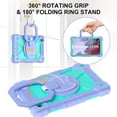 thumbnail image 4 of Hard Tablet Case for Samsung Galaxy Tab A9 (SM-X110) 8.7" 2023 Release, Heavy-duty Rugged Case with Kickstand /Pen Loop, Portable Shockproof Sturdy Cover with Shoulder Strap /Handle, Purple Mint, 4 of 8