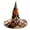 30#L, variant on Witch Hat for Women Halloween Vintage Floral Pointed Wizard Hat Ghost Wide Brim Quilted Cosplay Costume Accessories Adults