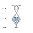 thumbnail image 4 of Star K� 8mm Genuine Sky Blue Topaz Heart Infinity Loop Pendant Necklace, 4 of 9
