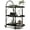 BLACK, variant on XIV Bar Cart, Home Bar Serving Cart, Metal Kitchen Carts with Storage, Drink Coffee Cart with Wheels for Kitchen and Living Room