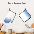 thumbnail image 6 of cixuoa Textured Blue Print Kitchen 7.2"X11" Oven Mitts and Pot Holders Sets, Safe for Baking,Cooking, BBQ, 6 of 6