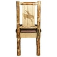 thumbnail image 4 of Glacier Country Collection Side Chair - Saddle Upholstery, w/ Laser Engraved Bronc Design, 4 of 11