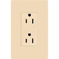thumbnail image 2 of Enchufe eléctrico dúplex Lutron Claro de 15 amperios, color marfil, paquete de 2, 2 of 6