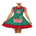 thumbnail image 2 of Robe de Noël pour Femmes à Manches Courtes Robe de Dessin Animé pour les Vêtements de Fête de Vacances, 2 of 5