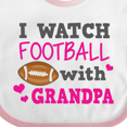 thumbnail image 4 of Inktastic I Watch Football with My Grandpa Girls Baby Bib, 4 of 4