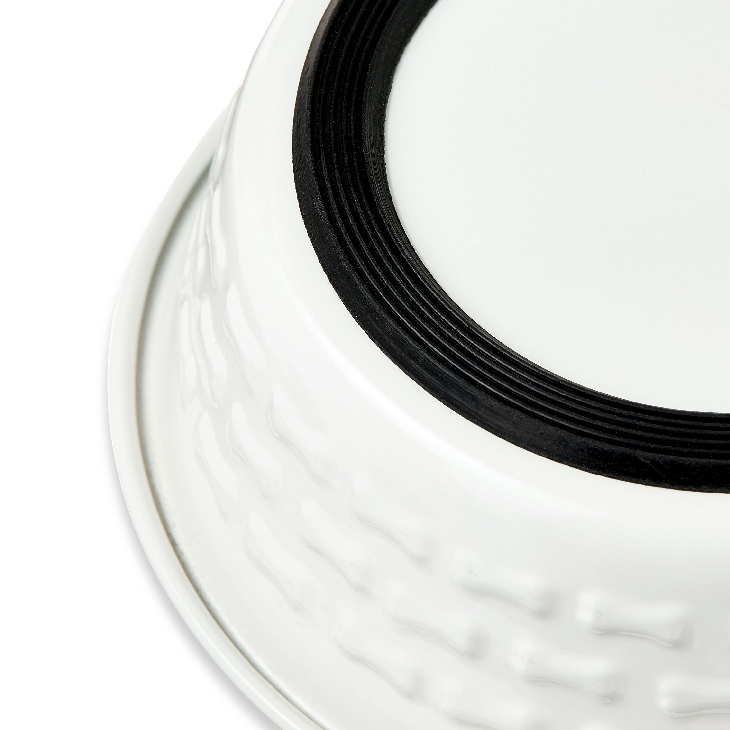 Vibrant Life Small Stainless Steel Embossed Dog Bowl, White Bones