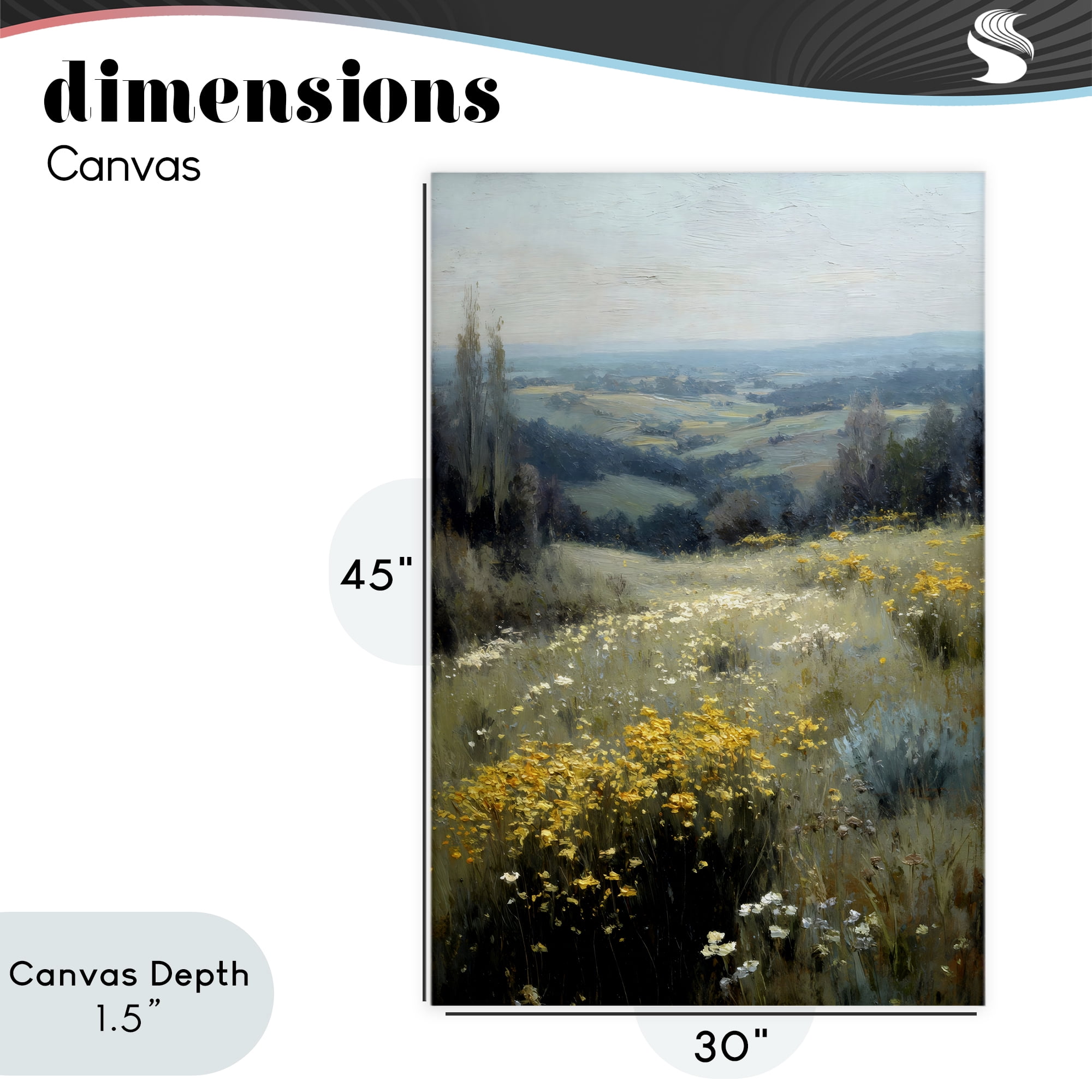 Stupell Industries Sporadic Meadow Flowers Canvas Wall Art, design by Petal Prints Design