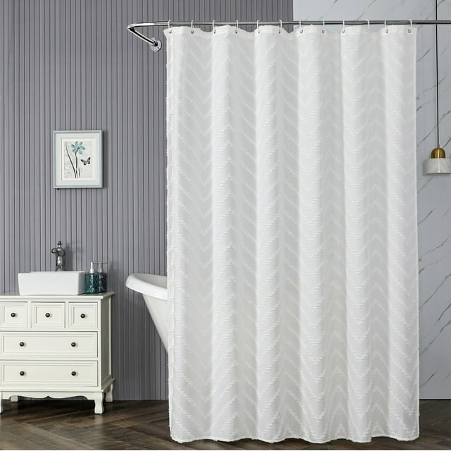 Rideau de Douche Daily Qaailabf pour Salle de Bain Rideau de Douche Moderne de Style Ferme Universel pour Toutes les Saisons dans la Baignoire Ensemble de Longs Rideaux de Douche Rideau de Douche pour Salle de Bain