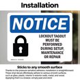 thumbnail image 3 of (2 Pack) Lockout Tagout Setup Maintenance Repair OSHA Notice Sign, 3 of 7