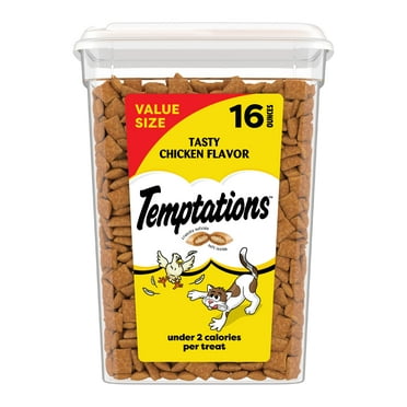 TEMPTATIONS Classic Crunchy and Soft Cat Treats Tasty Chicken Flavor [Multiple Sizes]