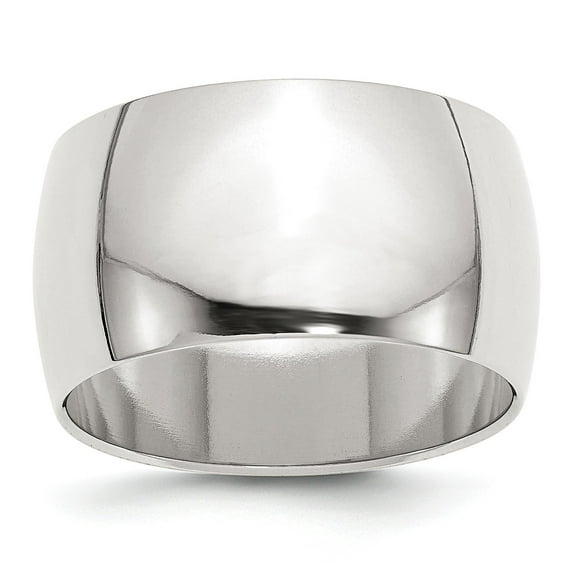 SS 12mm Half Round Size 5 Band in Sterling Silver