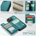 thumbnail image 4 of Allytech Business Wallet Case for iPhone 14 with Credit Card Holder, [RFID Blocking] [Camera Screen Protection] PU Leather Magnetic Clasp Kickstand Shockproof Protective Case - Blue, 4 of 9