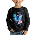 thumbnail image 3 of DISNIMO Butterfly Flower T-Shirts for Kids Girls Long Sleeve Shirts With Cuffs for Kids Shirt Girls Long Sleeve T Shirts Size 9-10 Girls Long Sleeve Tee Shirts for Girls Tees Tshirts, 3 of 7