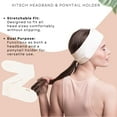 thumbnail image 4 of Kitsch Spa Headband - Women's Microfiber Makeup Headband for Face Washing, Ivory, Adjustable Fit, 4 of 13
