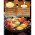 thumbnail image 6 of Amagic 24Pack 3” Flameless Led Floating Candles, Ivory Base,200 Hour Plastic Battery Operated,Flickering Waterproof Tealights, 6 of 6