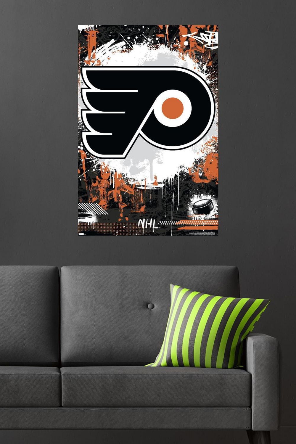 NHL Philadelphia Flyers - Maximalist Logo 23 Wall Poster, 22.375" x 34"
