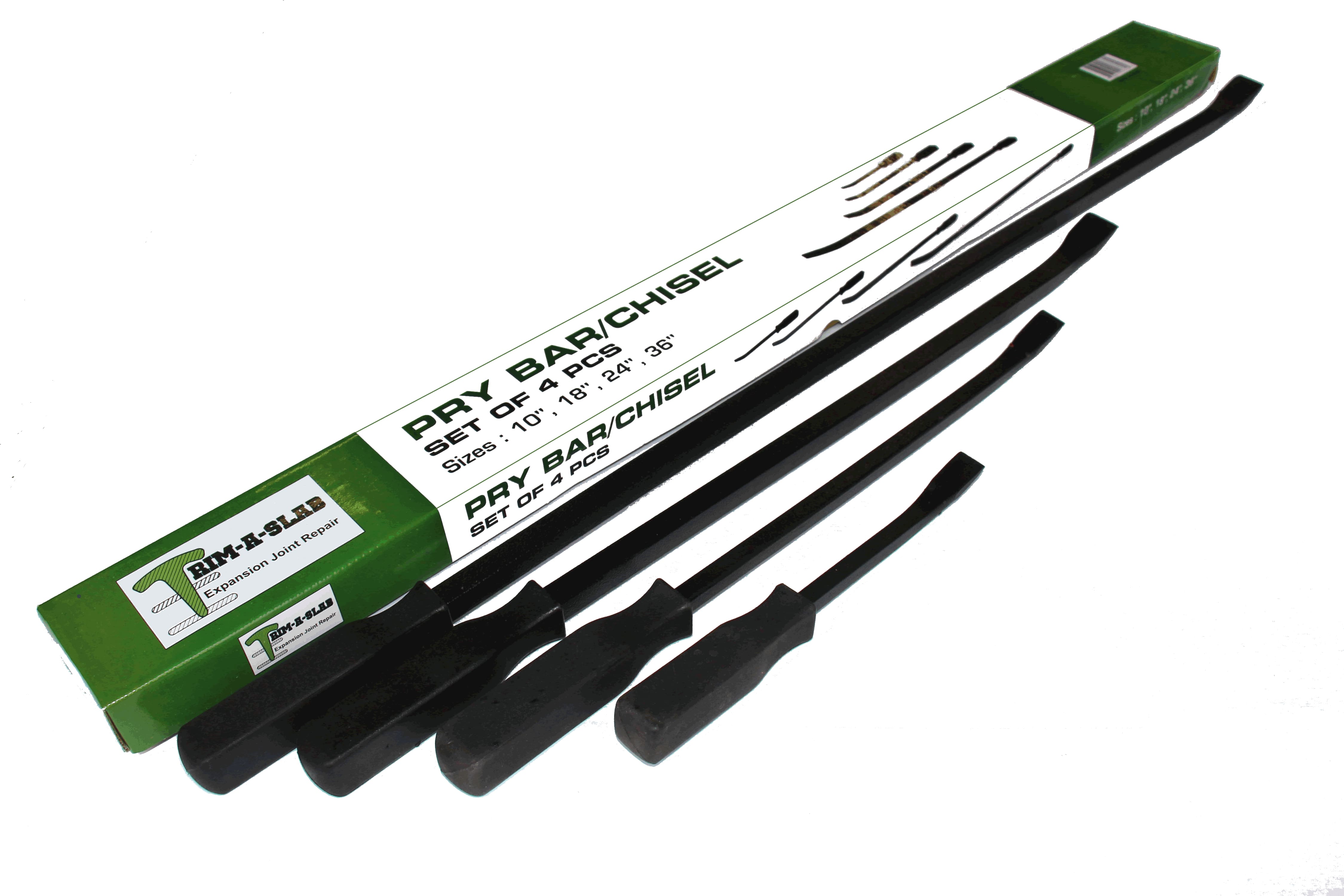 Heavy Duty 4 Piece Pry Bar Set