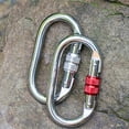 thumbnail image 4 of Neinkie for CAMNA Climbing Carabiner O-type Auto Locking Anti-rust Hot Forged Portable Protection Alloy Heavy Duty Climbing Rappelling Buckle Rope Hook Climbing Gear, 4 of 9