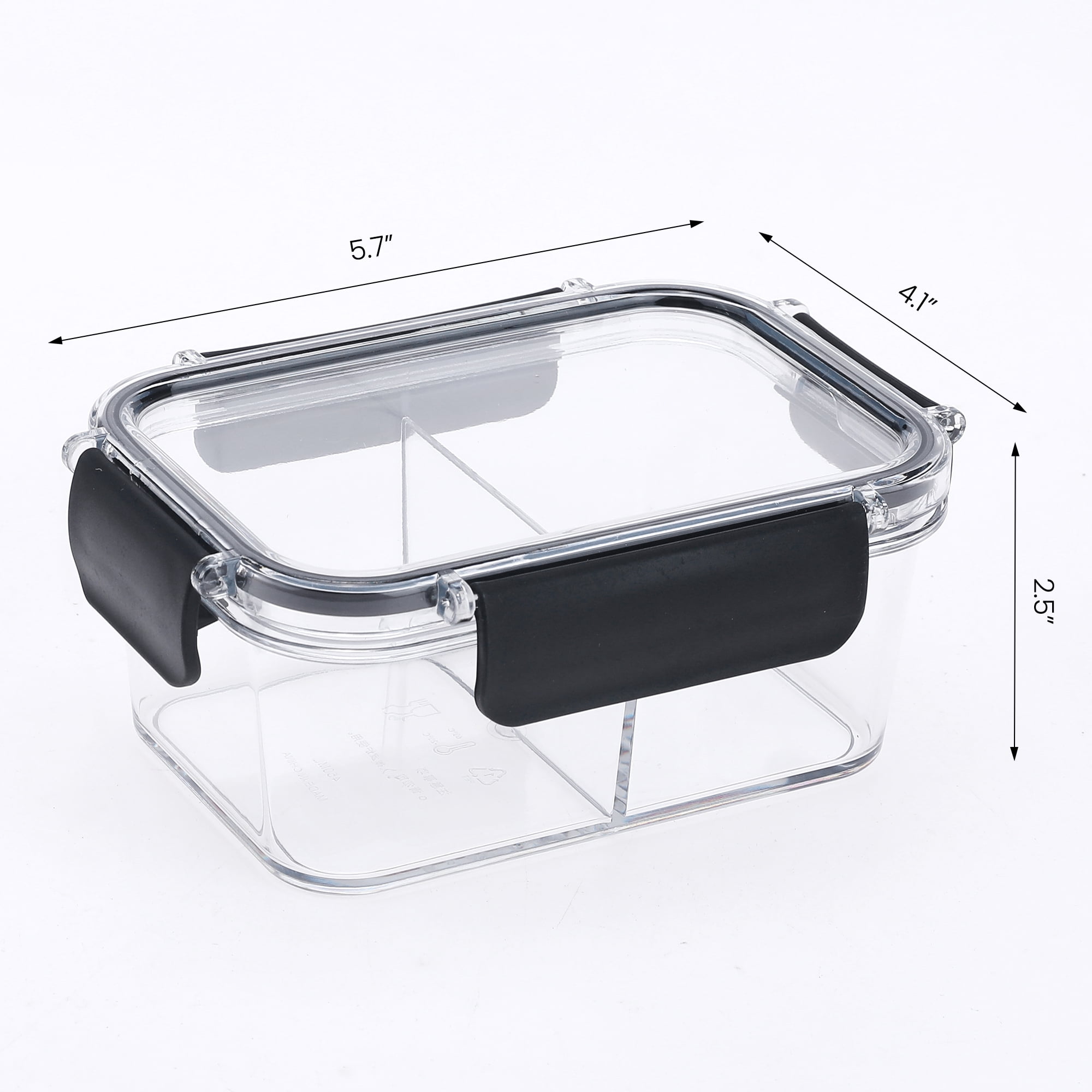 Unique Bargains 5 Packs Food Storage Containers Leakproof Lunch Box 15 oz With-Grid