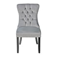 thumbnail image 4 of Home Furniture Sofia Velvet Upholstered Tufted Dining Chair Set - Gray, 4 of 7