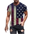 thumbnail image 2 of Qertyioot Hommes Imprimer Manches Courtes Col Rond T-shirt Mode Décontracté Manches Courtes, 2 of 5