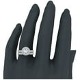 thumbnail image 2 of Wedding Ring Set 14K White Gold Halo Rings for Women 7.40 MM 5.15 Carat (Moissanite Center), 2 of 5