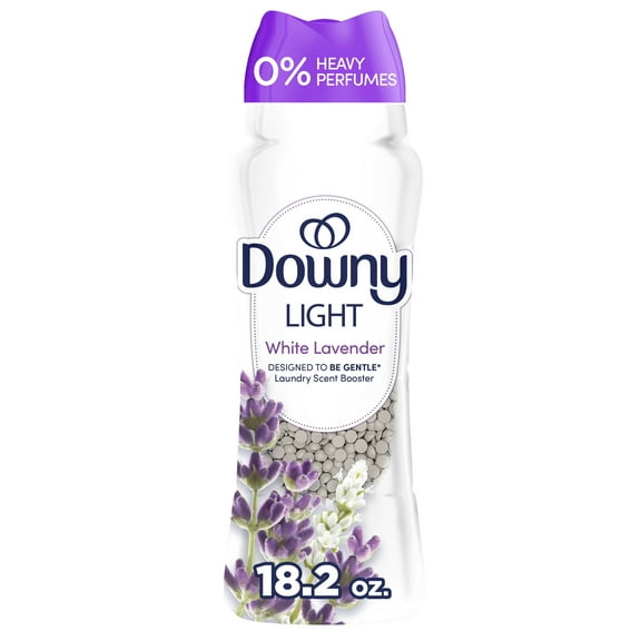 Downy Light In-Wash Laundry Scent Booster Beads, No Heavy Perfumes, White Lavender Scent, 18.2 oz