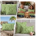thumbnail image 5 of Vintage Green Outdoor Waterproof Pillow Covers, Retro Botanical Abstract Art Decorative Square Throw Pillowcase Sofa Cushion Sham for Patio/Couch/Chair, 20"x20" 2 Pack, 5 of 8