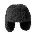 thumbnail image 2 of Trapper Hats for Women Fashion Ladies Winter Hat Long Ear Hat Cozy Thick Plush Warm Windproof Ear Pure Color Lightweight Unisex Cosplay Cap Black Black, 2 of 3
