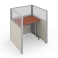 thumbnail image 2 of OFM RiZe 1 x 1 Privacy Workstation Unit in Gray and Cherry, 2 of 2