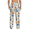 thumbnail image 3 of Goofa Flower Printed Soft Pajama Pants for Men, Wide Leg Comfy Casual Lounge Yoga Pants-X-Large, 3 of 9