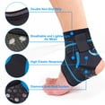 thumbnail image 4 of Nvorliy Ankle Brace Sprain Prevention/ Recovery – Adjustable Dual Straps Compression Ankle Sleeve for Running, Basketball, Swimming ,Ankle Wrap for Men, Women - Small, 4 of 6