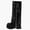 Black, variant on Women's Mid Calf Boots Round Toe Thick Sole Side Zipper Ladies Versatile Comfort Boots Size 6.5