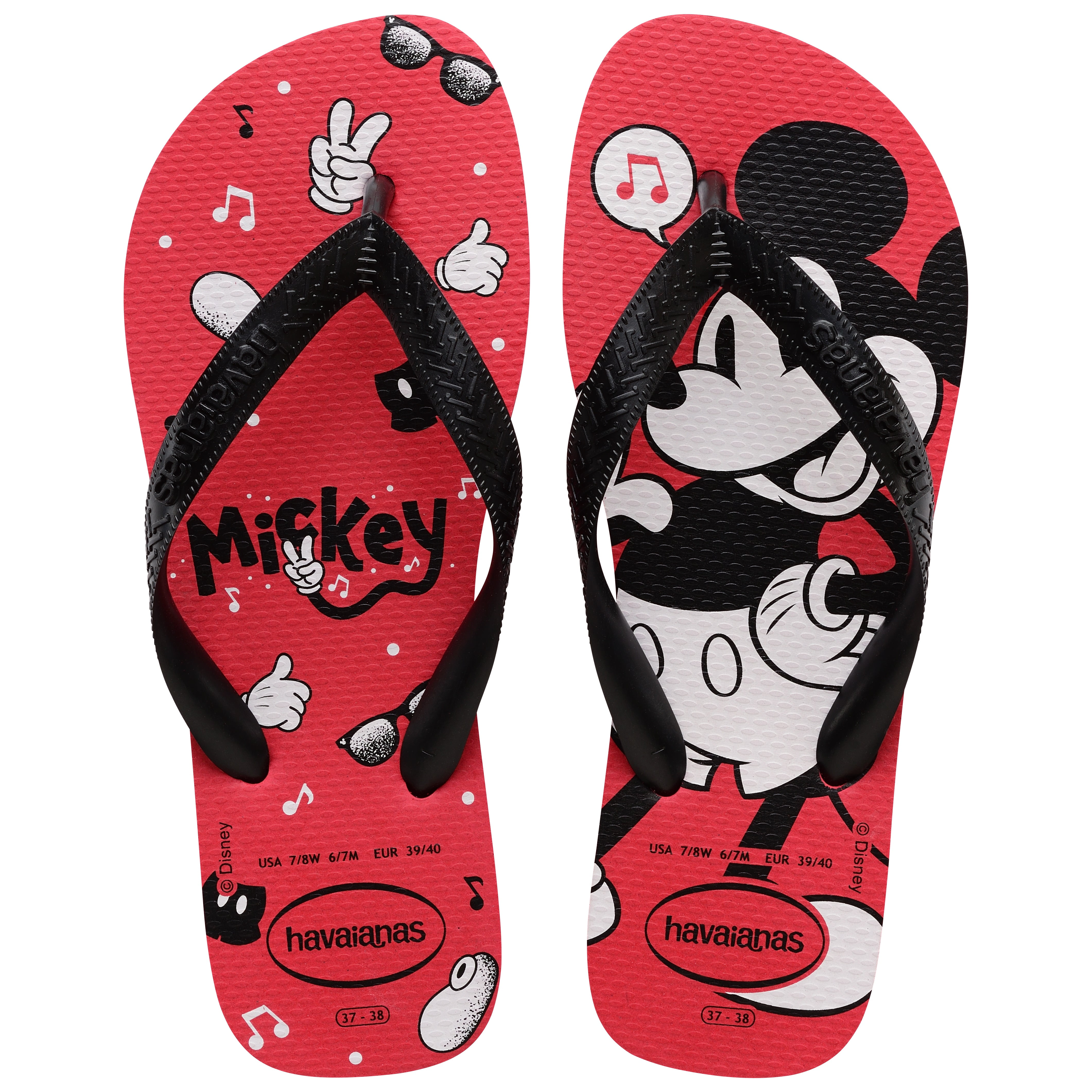 Udflugt Egen optager Havaianas Adult Unisex Top Disney Mickey Mouse Flip Flop Sandals, Ruby Red,  Size 11/12 - Walmart.com