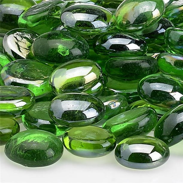 Emerald Fire Pit Glass Beads, Green