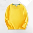 thumbnail image 2 of Edvintorg 1-12Years Fall Winter Kids Boys Girls Long Sleeve Shirts Solid Color Casual Crewneck Tops Loose Plain Tunic Cute Blouse Tees Children's Clothing, 2 of 7