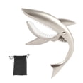 thumbnail image 1 of Zinc Alloy Shark Design Guitar Capo Quick Change Clamp Key Trigger Release(Silver Grey), 1 of 10