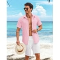thumbnail image 3 of COOFANDY Button Down Casual Shirts for Men Beach Wear Summer Button up Short Sleeve Stylish Shirts, 3 of 6