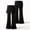 Black, variant on OGLCCG 2-Pack Girls Flare Leggings with Tie Wrap Skirted,High Waist Bootcut Bell Bottoms,School Performance Dance Pants Size 5