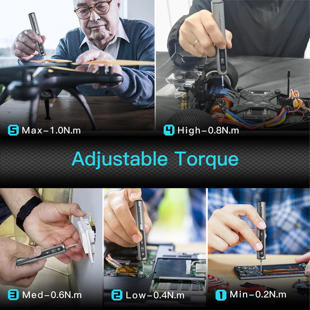 AM ARROWMAX 60 in 1 Mini Electric Screwdriver Precision Electric Screwdriver Set Repair Tool Set for RC Phone Camera Laptop, M1