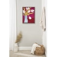 thumbnail image 5 of Kate and Laurel Sylvie Pink Tulips Framed Canvas Wall Art by Emma Daisy, 18x24 Gold, Decorative Simple Botanical Wall Décor, 5 of 6