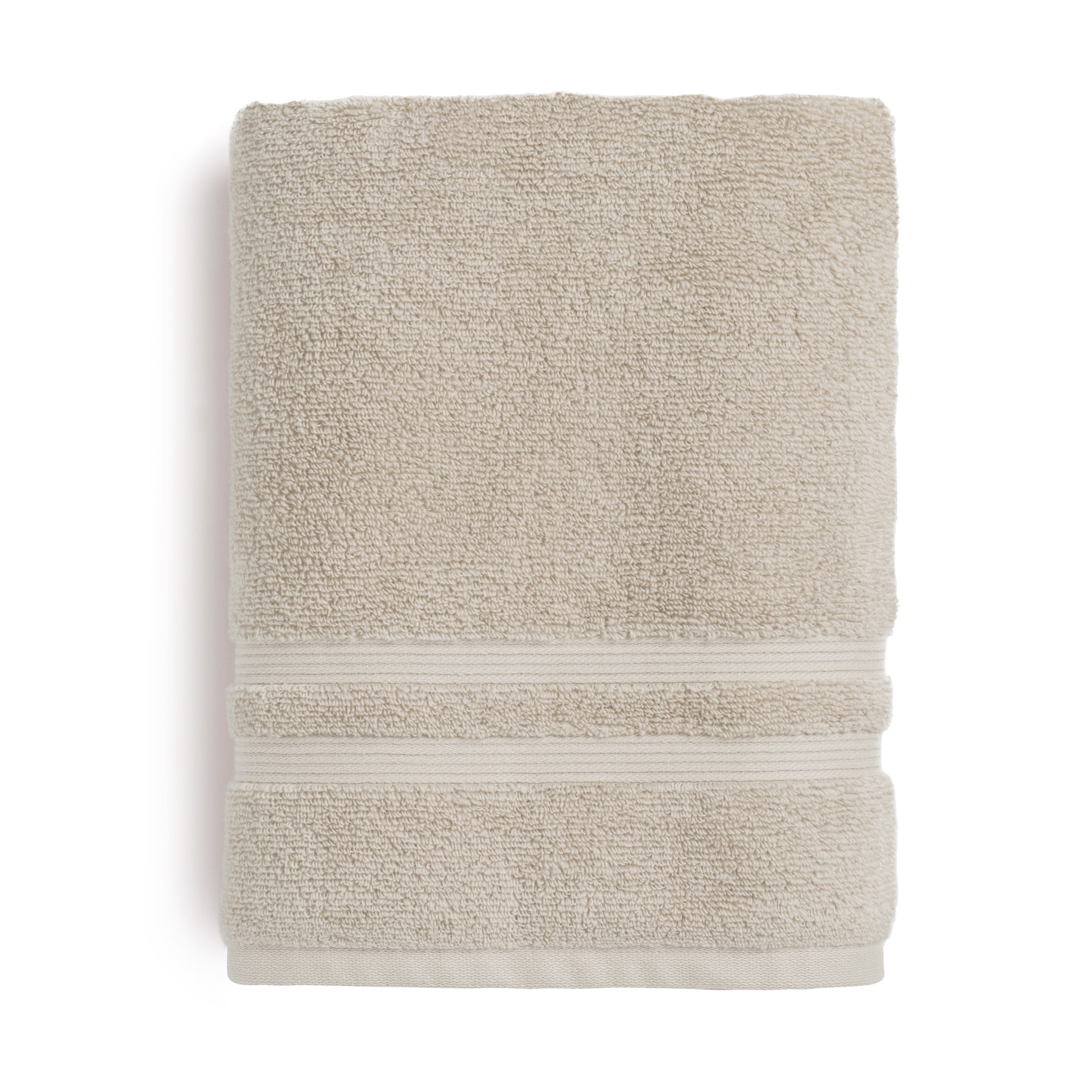 Mainstays Performance Cotton 6-Piece Bath Towel Set, Super Soft Quick Dry Fade Resistant, Solid Beige