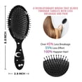 thumbnail image 6 of Black Halloween Occult Patterns Hair Brush,Girls Detangling Hair Brush,Glide Through Tangles with Ease for Wet & Dry Hair,8.8"X2.8", 6 of 7