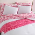 thumbnail image 5 of Betsey Johnson Solid Microfiber White Print 4 Piece Comforter Set-King, 5 of 8