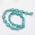 thumbnail image 2 of Dyed Synthetic Turquoise Bead Strands Tortoise Turquoise 17~18x14x6~8mm Hole: 1mm about 23pcs/strand 15 inch, 2 of 4