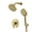 Brushed Gold, variant on SUMERAIN Brushed Gold Shower Faucet with Handheld Filtered Shower Head, Shower System Set Rough in Valve Included