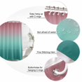 thumbnail image 6 of Ombre Green Pink Waterproof Fabric Shower Curtain, Colorful Painting Waterproof Fabric Shower Curtain for Bathroom Curtains Bathtubs Hotel Washable Shower Curtains with 12 Hooks Stall 48x72in, 6 of 8