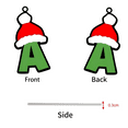 thumbnail image 3 of CISIL Christmas Acrylic Letters Decorations, Acrylic Flat Christmas Tree Hanging Ornaments, Double Side Printed Pendant For Tree / Car / Backpacks 2D Flat, 3 of 3
